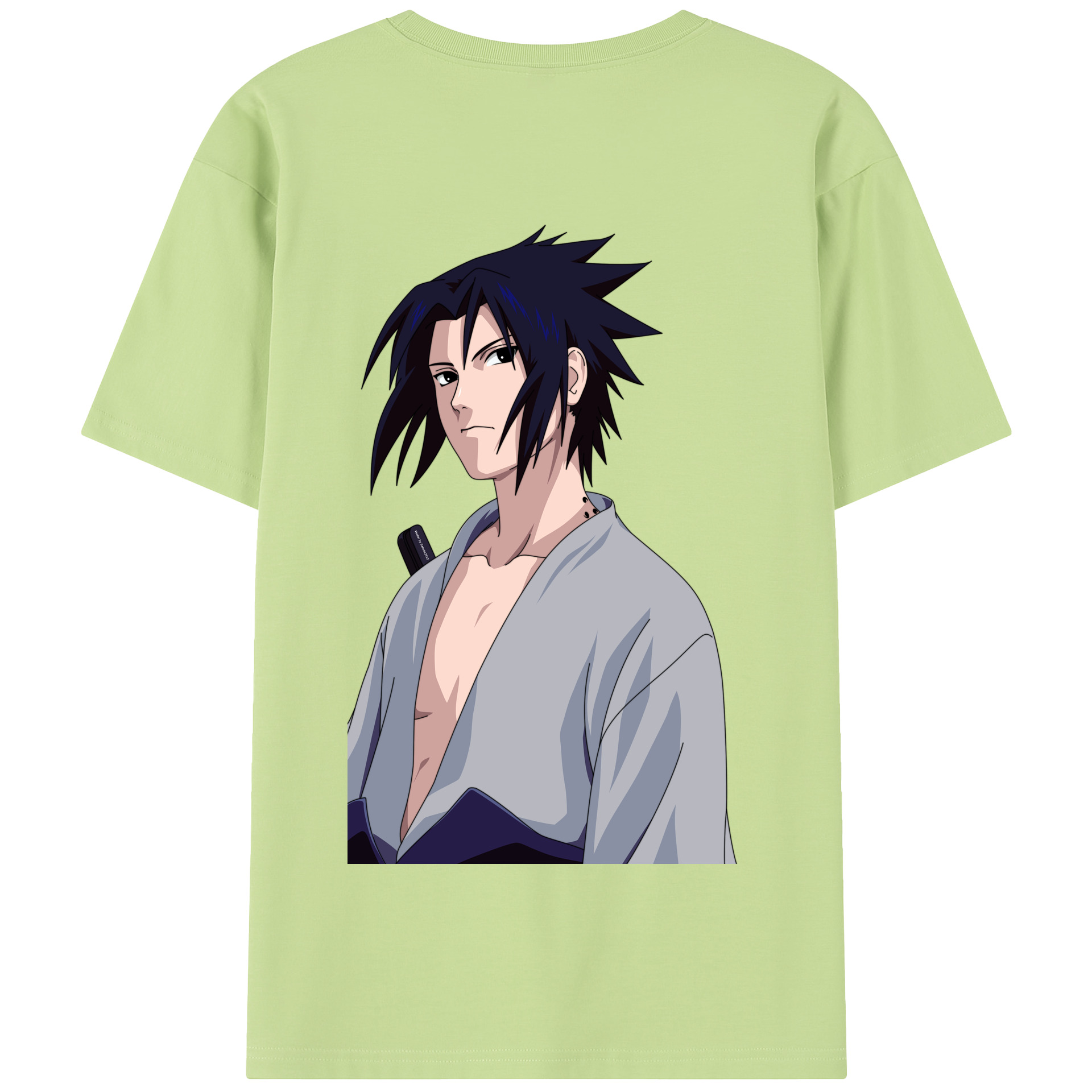 （画像用） NARUTO -ナルト- うちは サスケ Uchiha Sasuke 綿100％半袖Tシャツ（背面プリント）